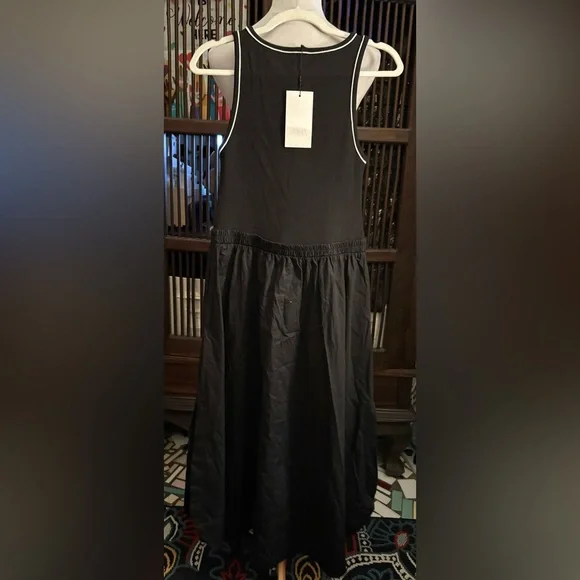 Nwt- Zara- Contrast Midi Dress- L - Picture 6 of 7